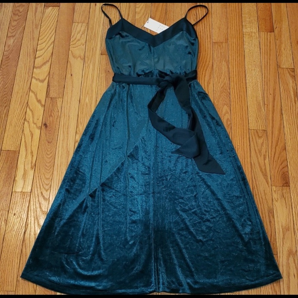 Velour evening dress